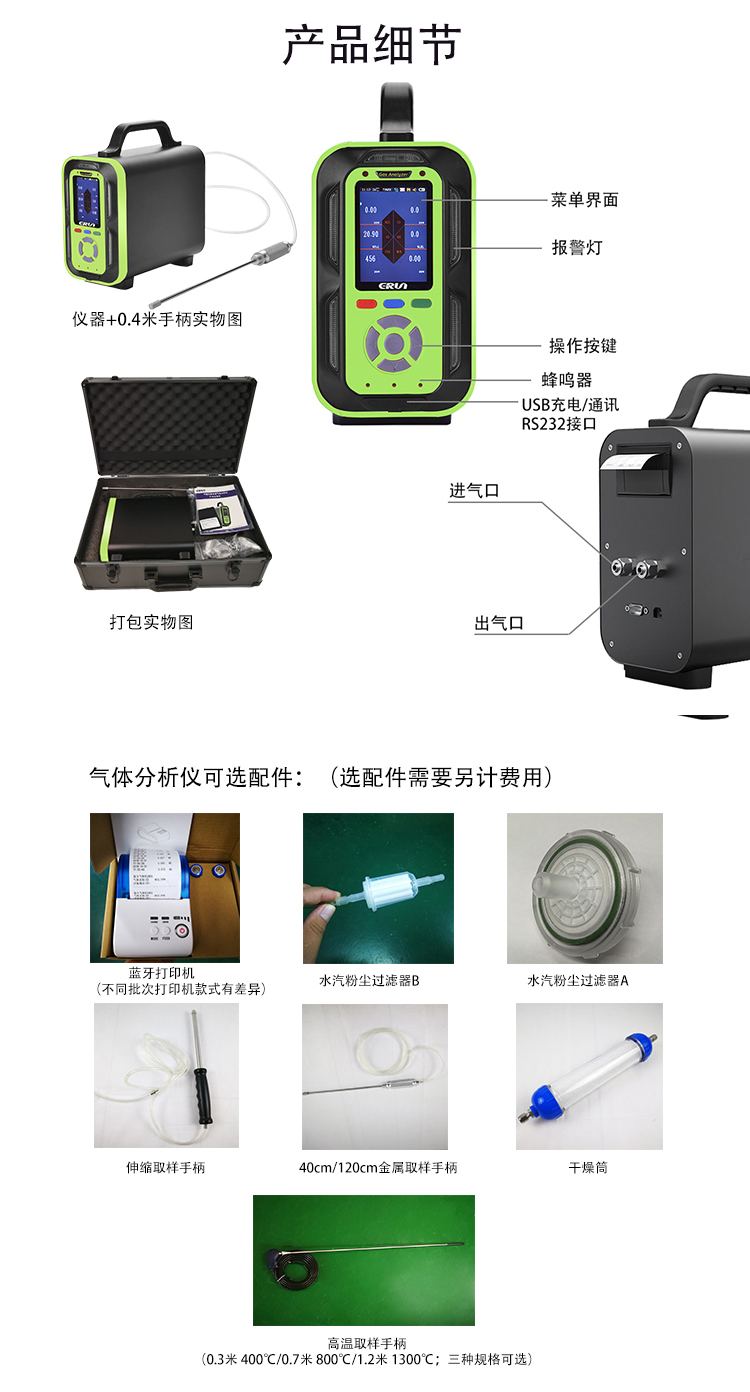 出入境海關(guān)集裝箱檢疫熏蒸氣體殘留濃度檢測儀器